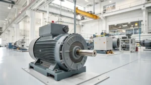 A Leroy-Somer electric motor in a modern industrial setting