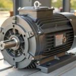 Close-up of a WEG electric motor highlighting its features