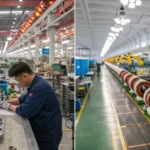Contrasting production environments for induction motors