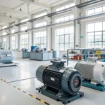 من هم أفضل موردي المحركات التعريفية في أرمينيا؟حثية من كبار الموردين في مصنع حديث Industrial scene with induction motors from top suppliers in a modern factory