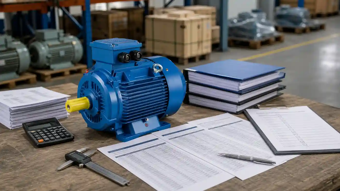 Buyer verification checklist for induction motor supplier RFQ