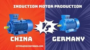 Producción de motores de inducción en China y Alemania.