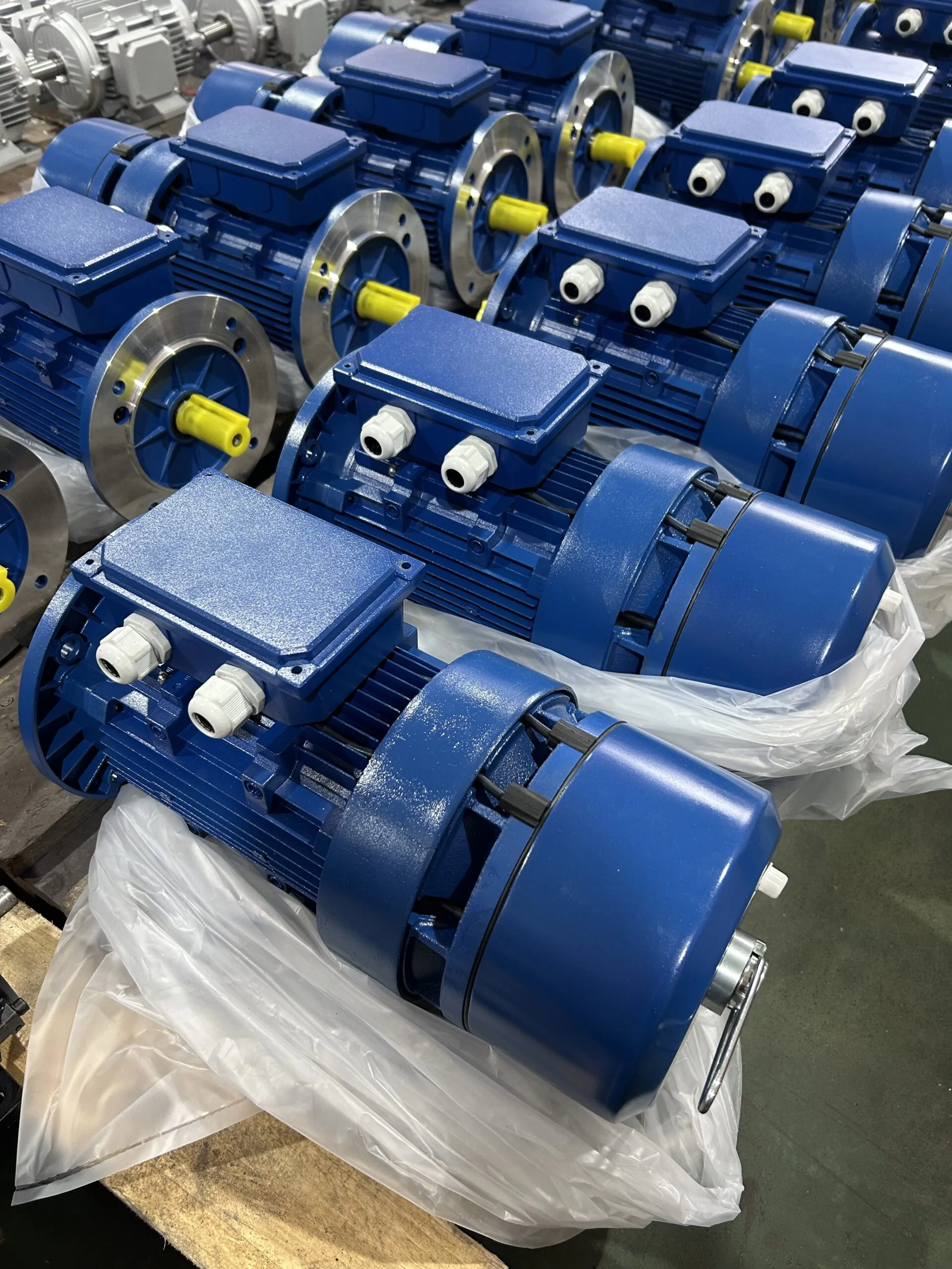 Close-up of electric motor nameplate with IE3 efficiency marking Motor nameplate showing IE efficiency class rating and certification marks