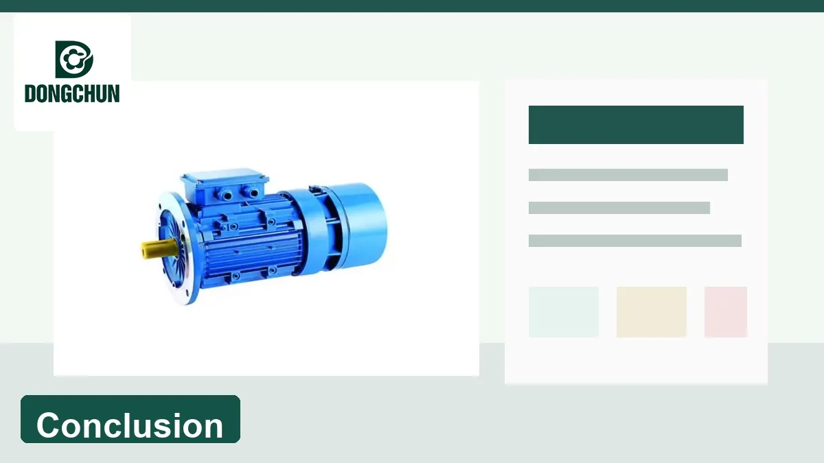 Conclusion for electric motor manufacturer supplier verification